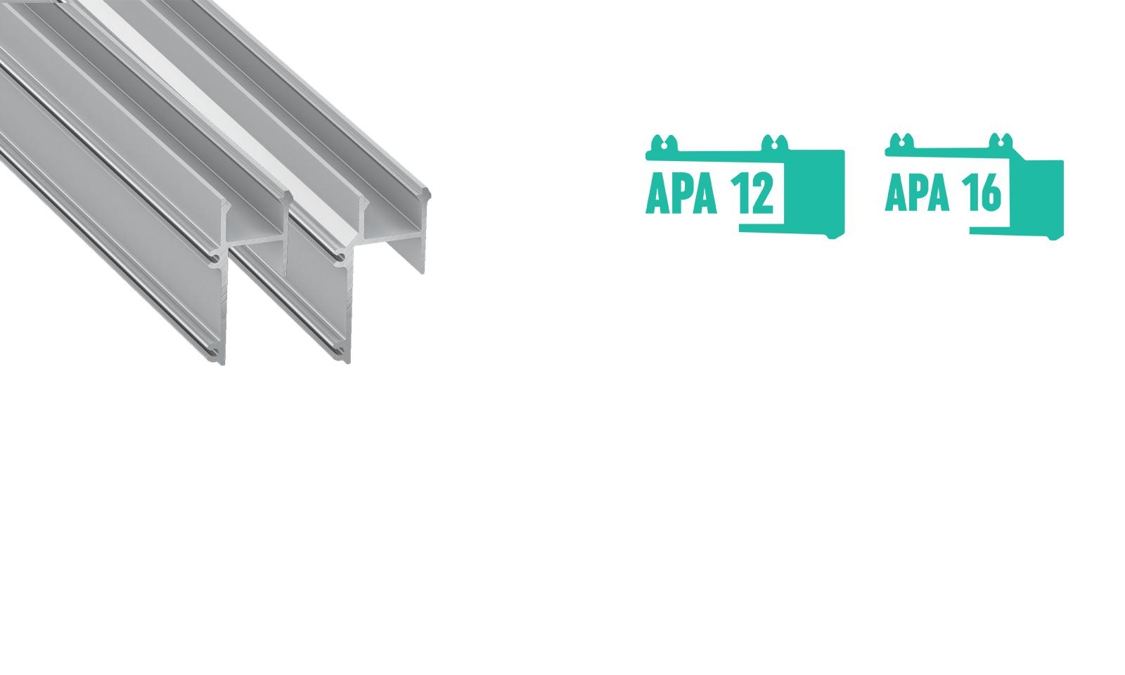 LUMINES "APA12" / "APA16" profili a parete / soffitto