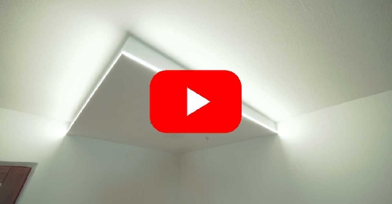 Jak wykorzystać profile LED - wyspa z sufitu podwieszanego